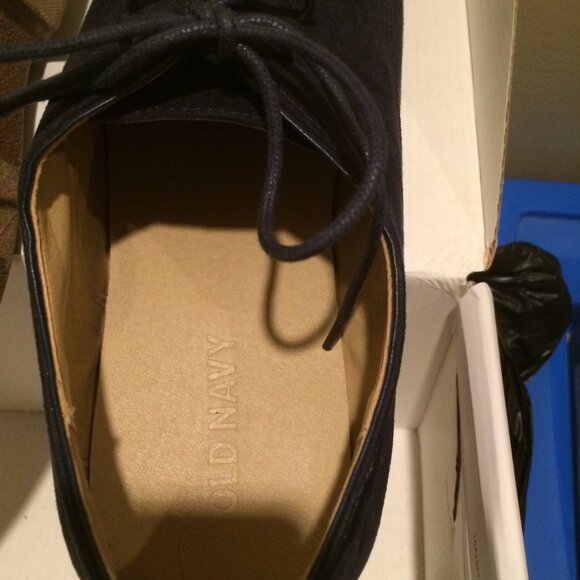 Men's Oxford blue suede shoes from Old Navy, size US 12 NEW - Picture 3 of 4